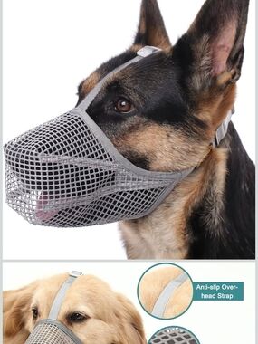 Large Size Soft Mesh Covered Muzzles For Dogs (46)